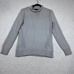 J Crew Always Fisherman Roll Neck Womens Sweater XS Gray Heritage Old Money